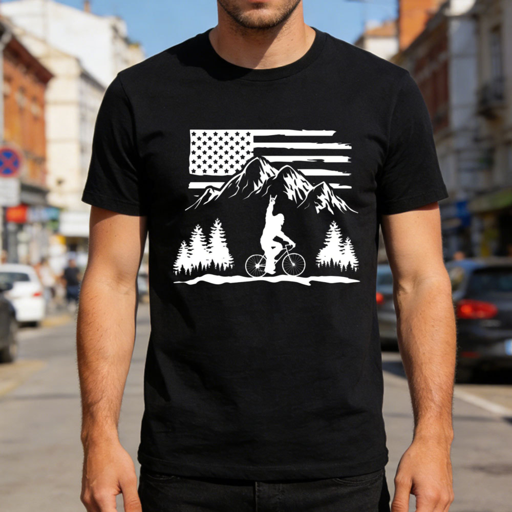Outdoor Adventure Usa - T-shirt pour homme avec drapeau américain