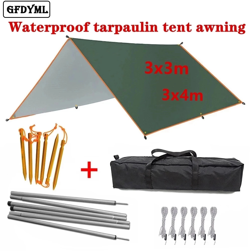 Hammock Rain Tarp - Auvent imperméable ultraléger de 4x3m et