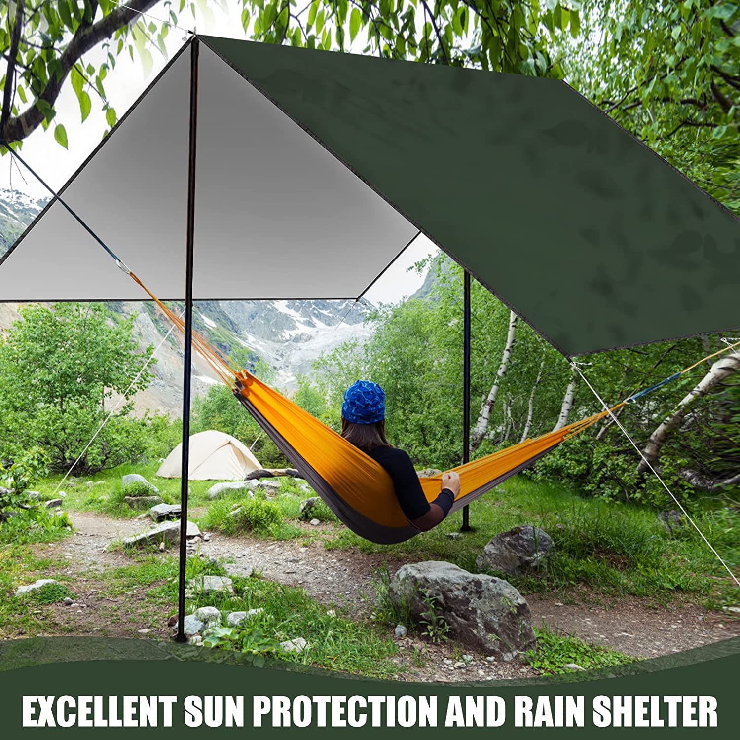 Bâche de camping imperméable 2 - Hammock Rain Tarp avis et prix