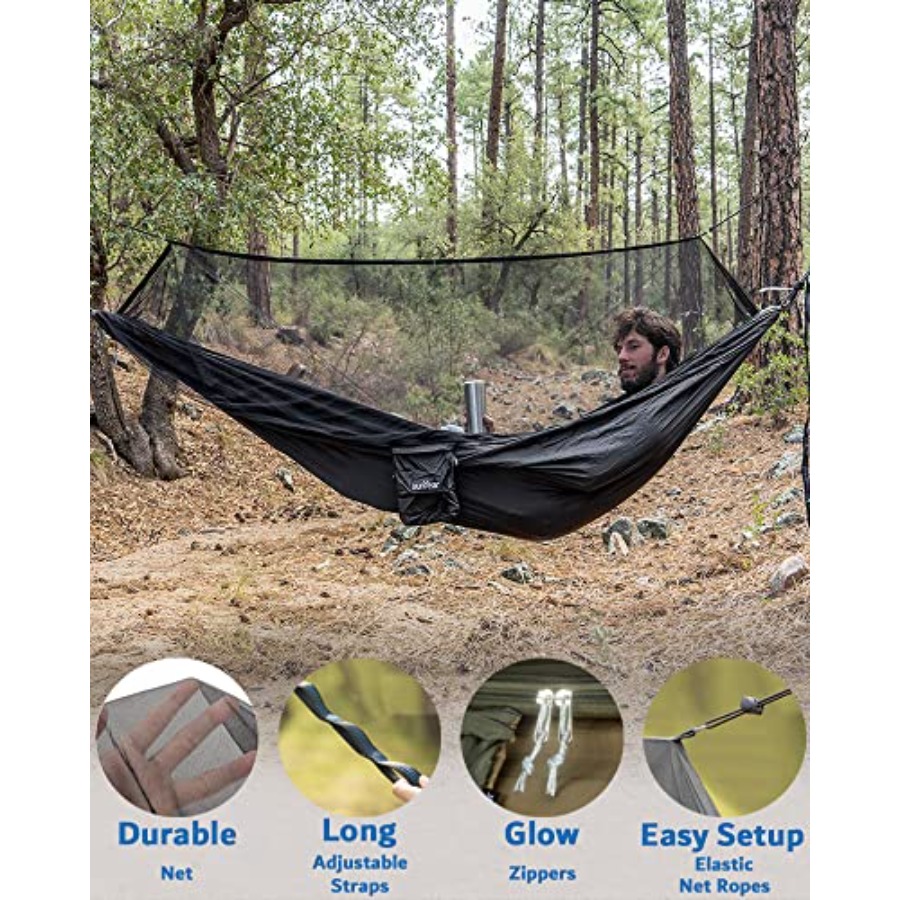 Hamac de camping portable avec - Hammock Rain Tarp avis et prix